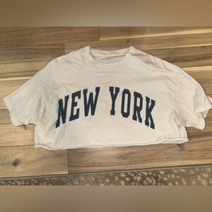 White T-Shirt with New York Print